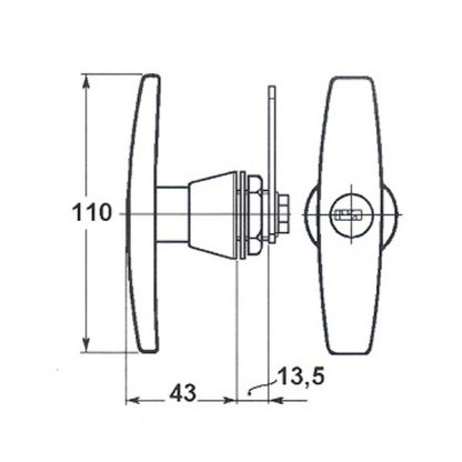 G1048 serratura per armadi in metallo - immagine 2