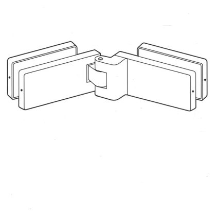 507V  cerniera doppia con corpo anodizzato per porte in vetro con spessore da mm 8-10