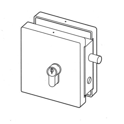 522V  serratura per porte in vetro con spessore da mm 8-12